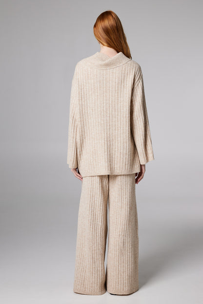 V-Neck Wool Sweater With Long Sleeve