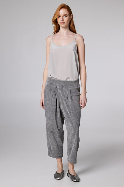 Corduroy Low-Rise Trousers With Pockets