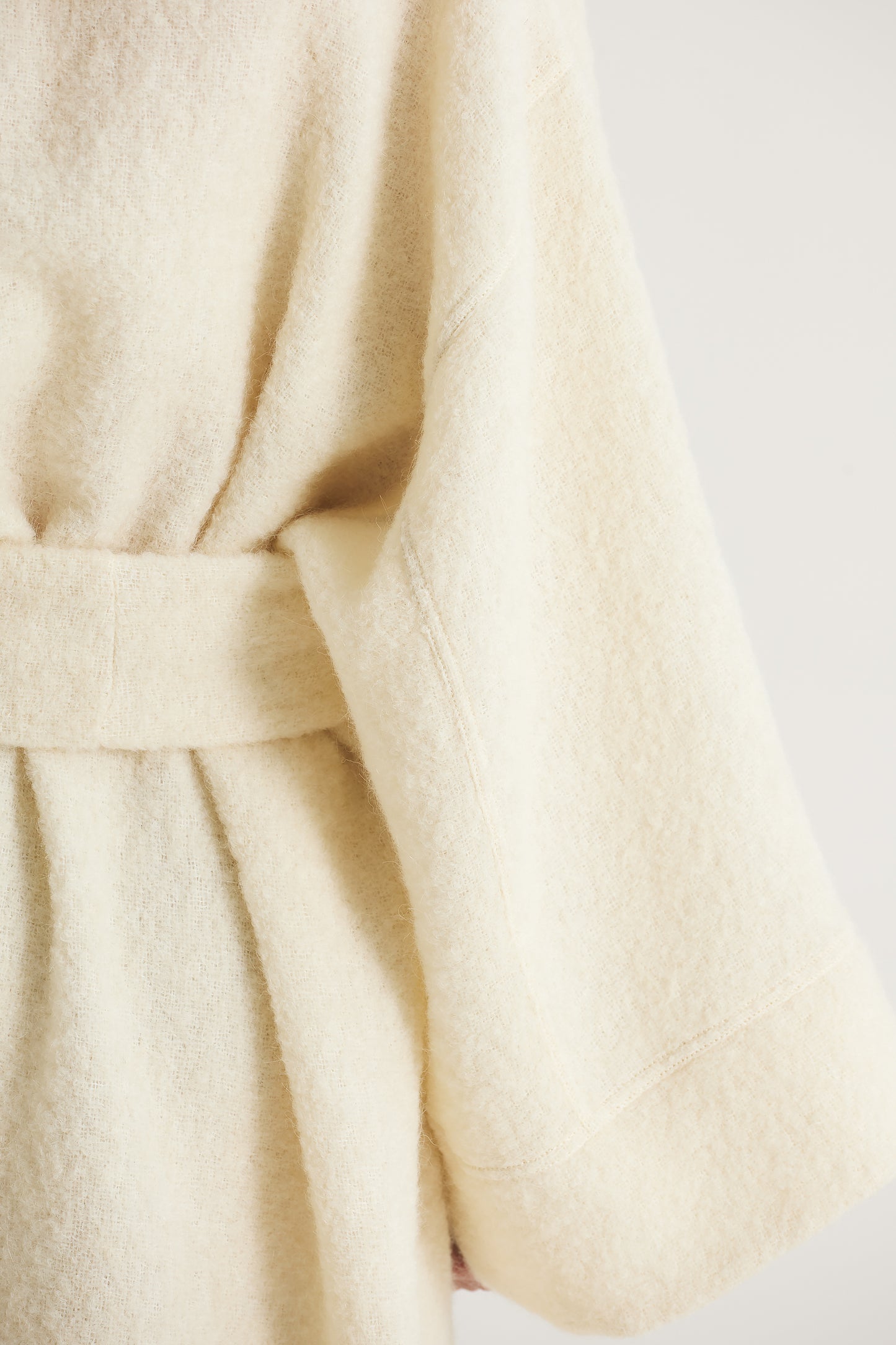 Long Wool Coat With Waist Band