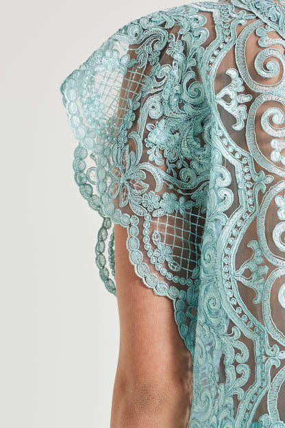 Lace Blouse With Short Sleeves