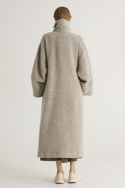 Long Wool Coat With Pockets