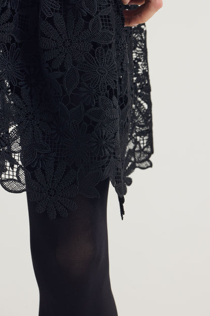 Lace Skirt With Silk Elastic Waistband