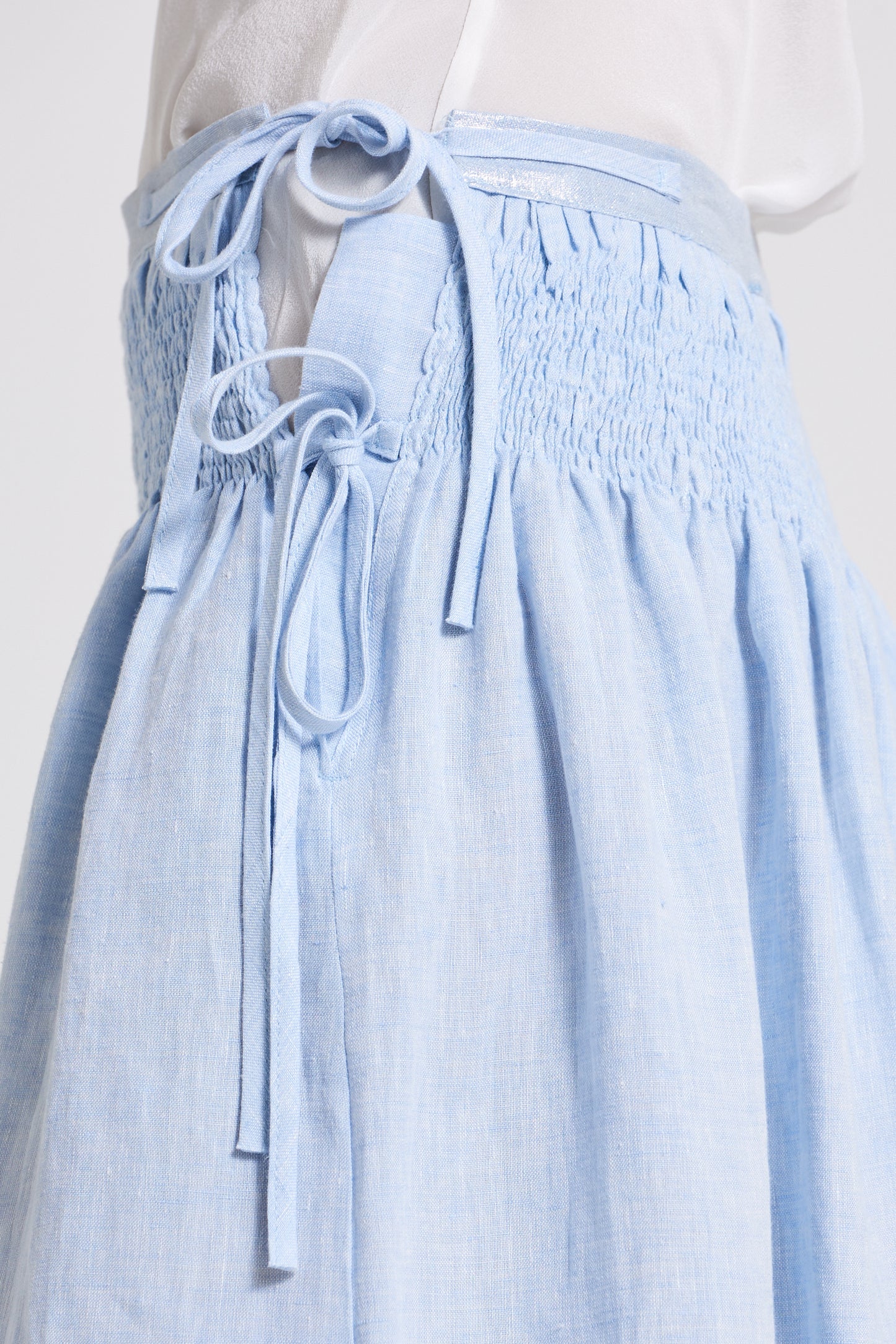 Linen Skirt With Adjustable Waistline