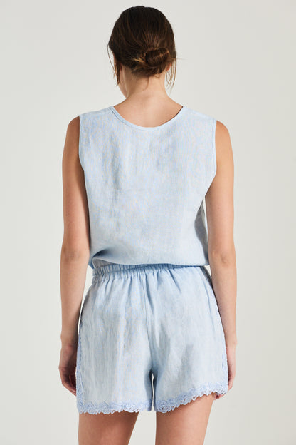 Linen Sleeveless Blouse