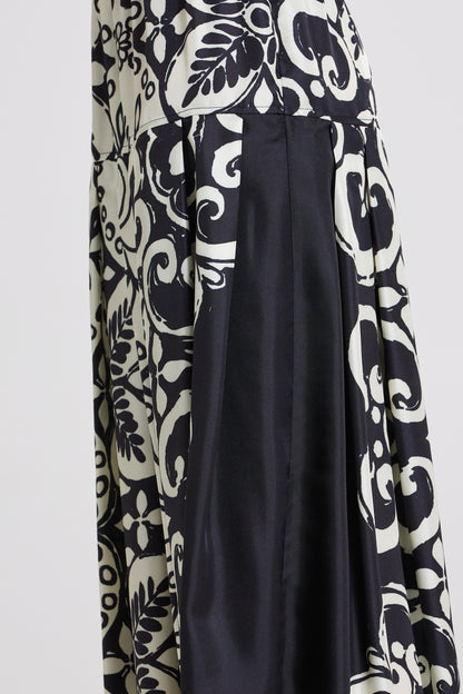 Long Silk Skirt With Elastic Waistband