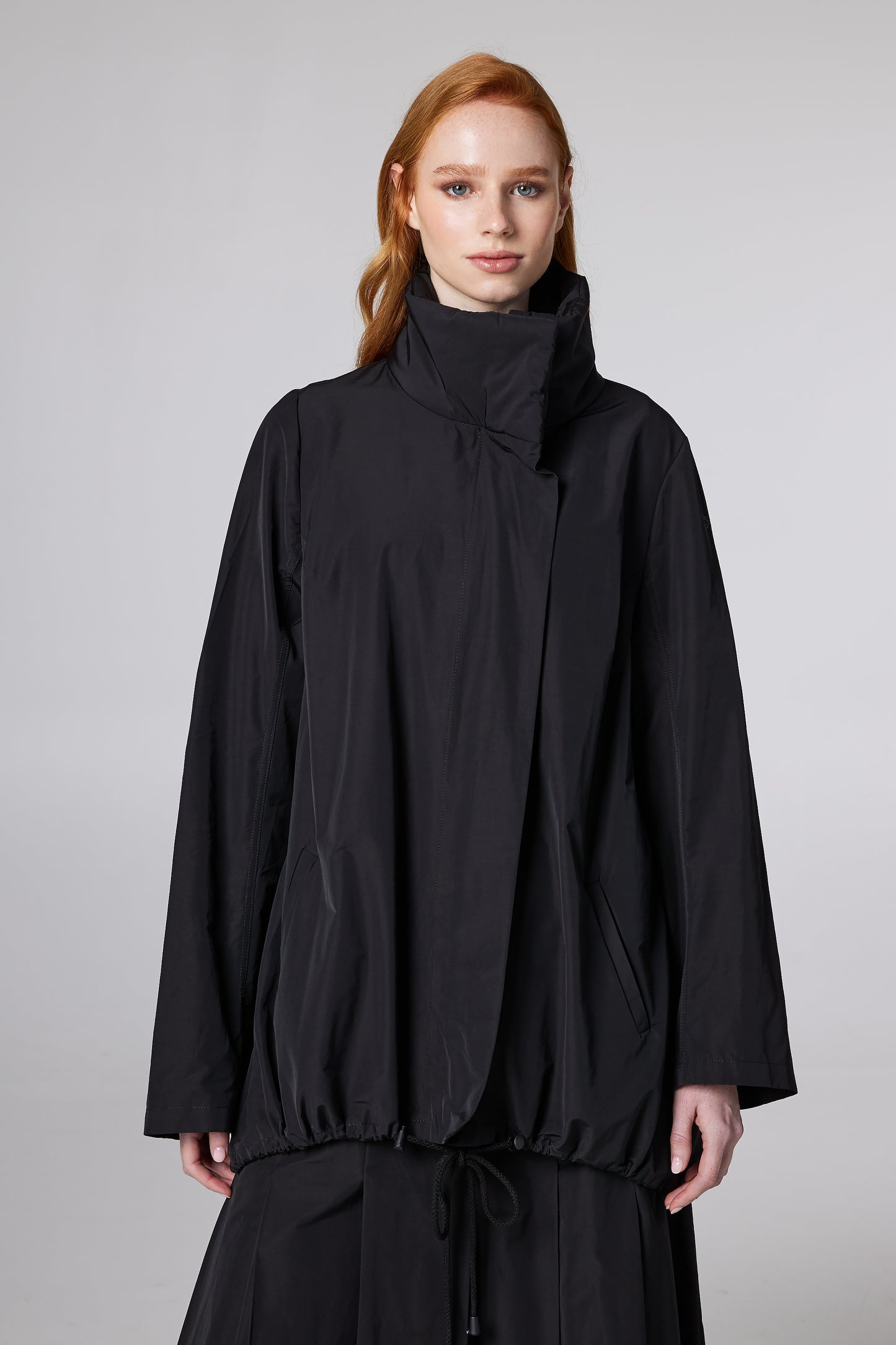 Asymmetric Funnel-Neck Jacket