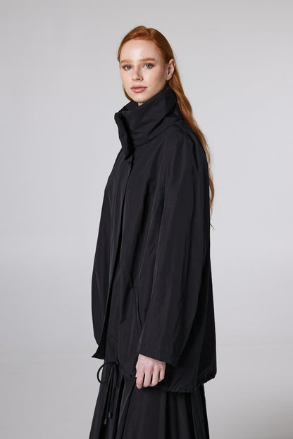 Asymmetric Funnel-Neck Jacket