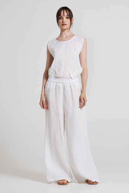 Linen Wide Trousers