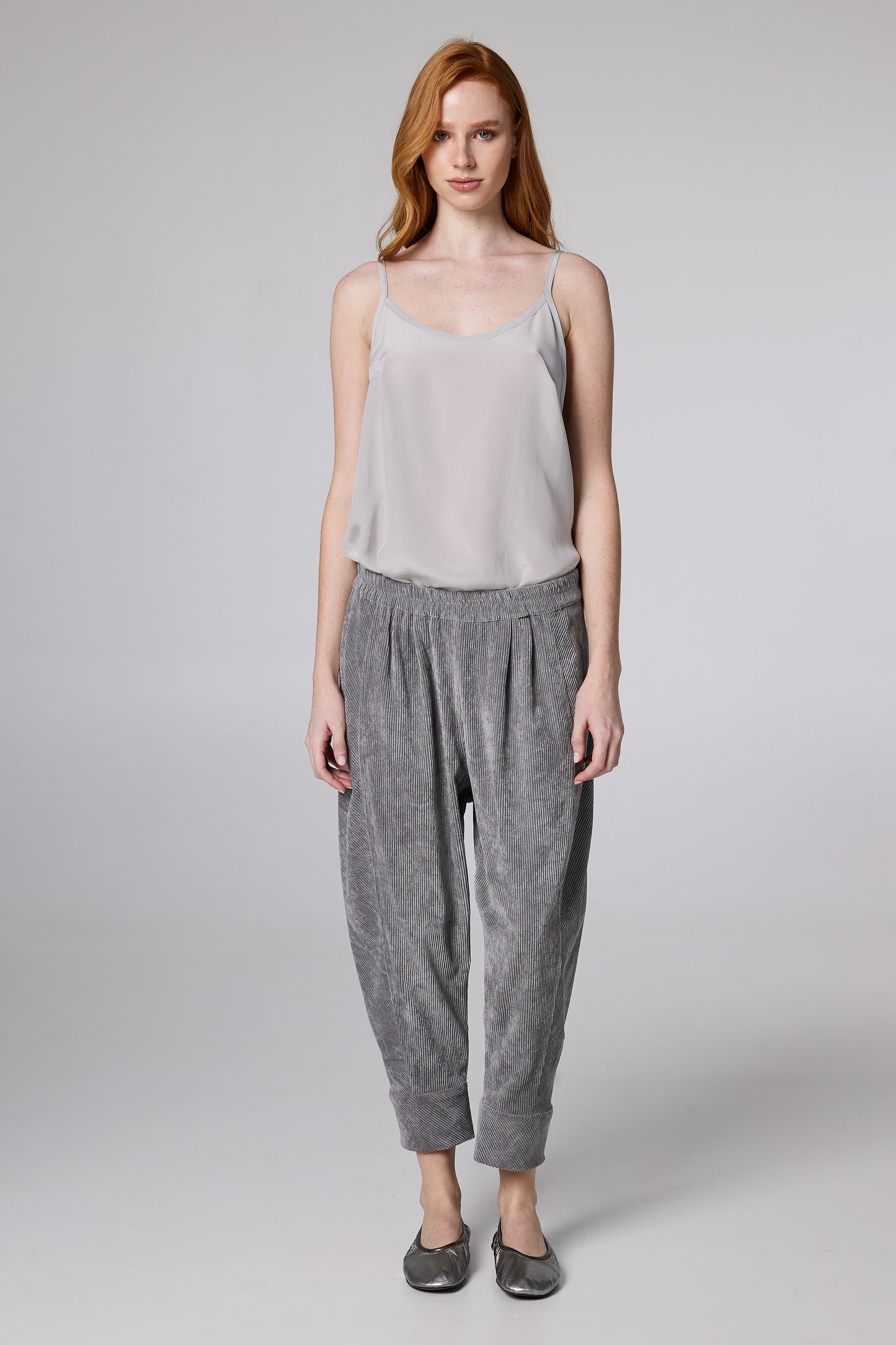 Corduroy Trousers With Back Pockets