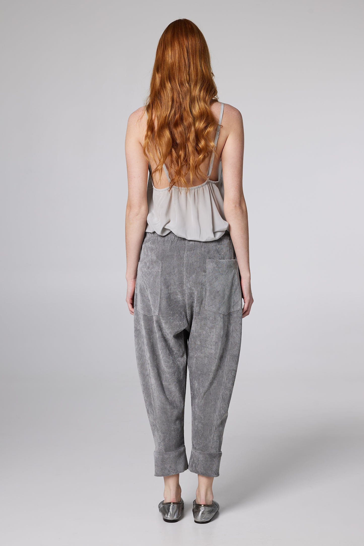 Corduroy Trousers With Back Pockets