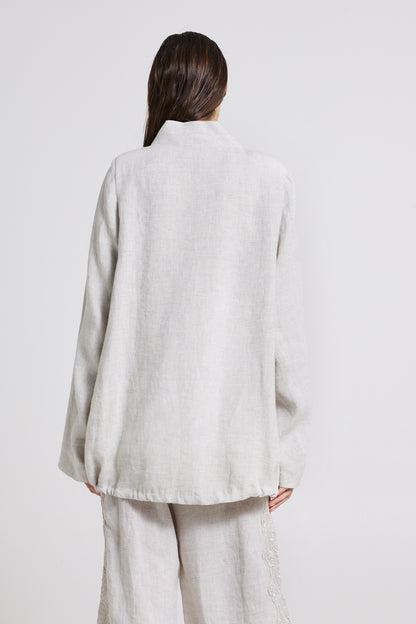 Linen Jacket With Adjustable Bottom