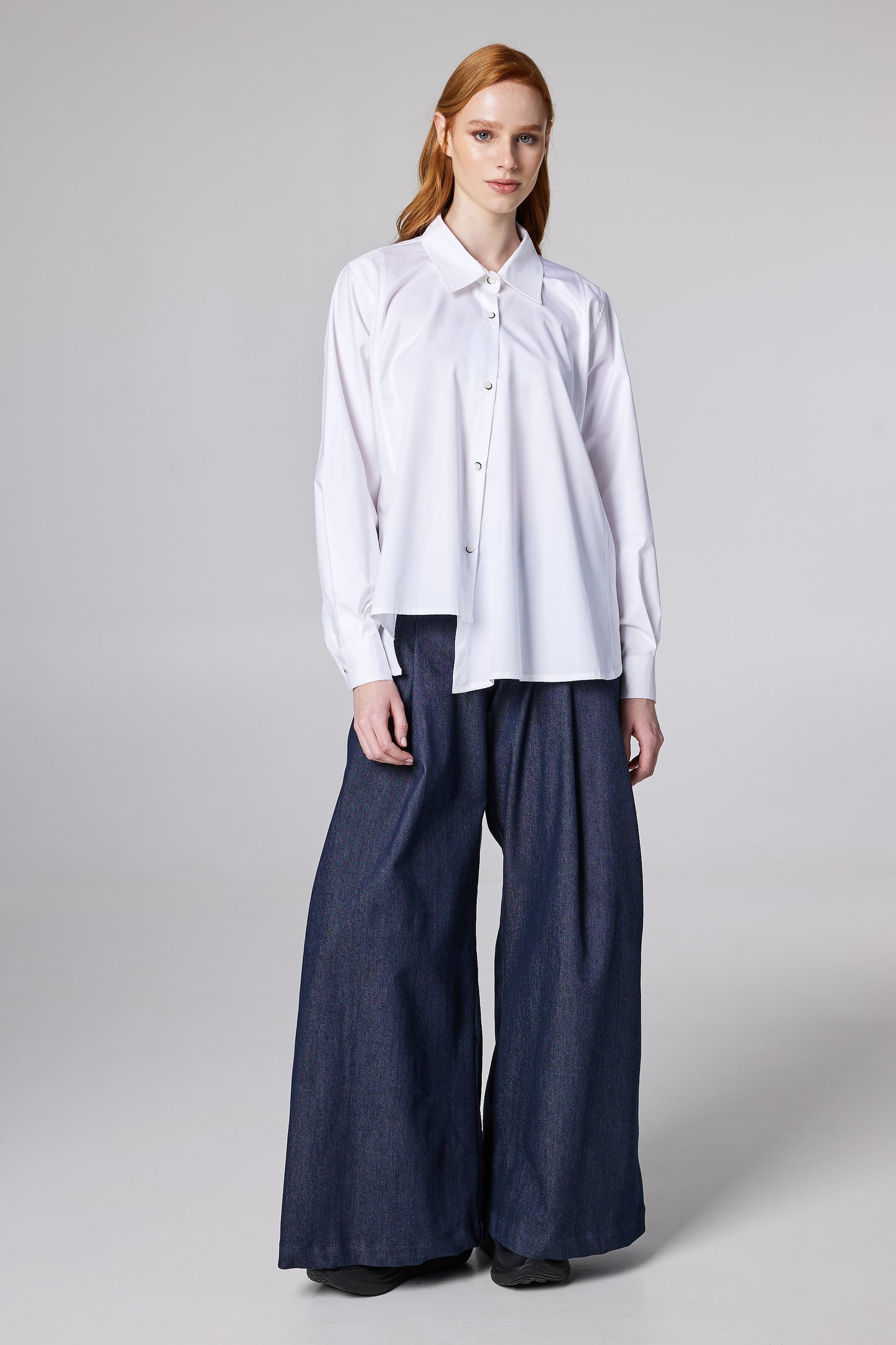 Cotton Shirt With Asymmetrical Bottom