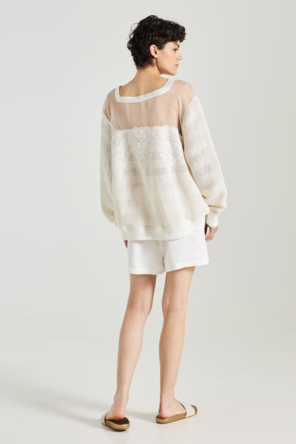 Linen Shorts With Top Pleats