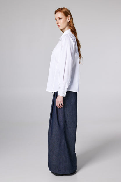 Cotton Shirt With Asymmetrical Bottom