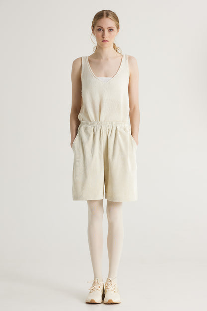 Corduroy Shorts With Pockets