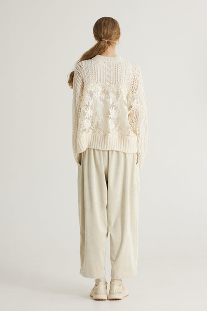 Knitwear Blouse With Back Lace Details