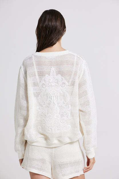 Lightweight Knitwear Sweater With Lace Details