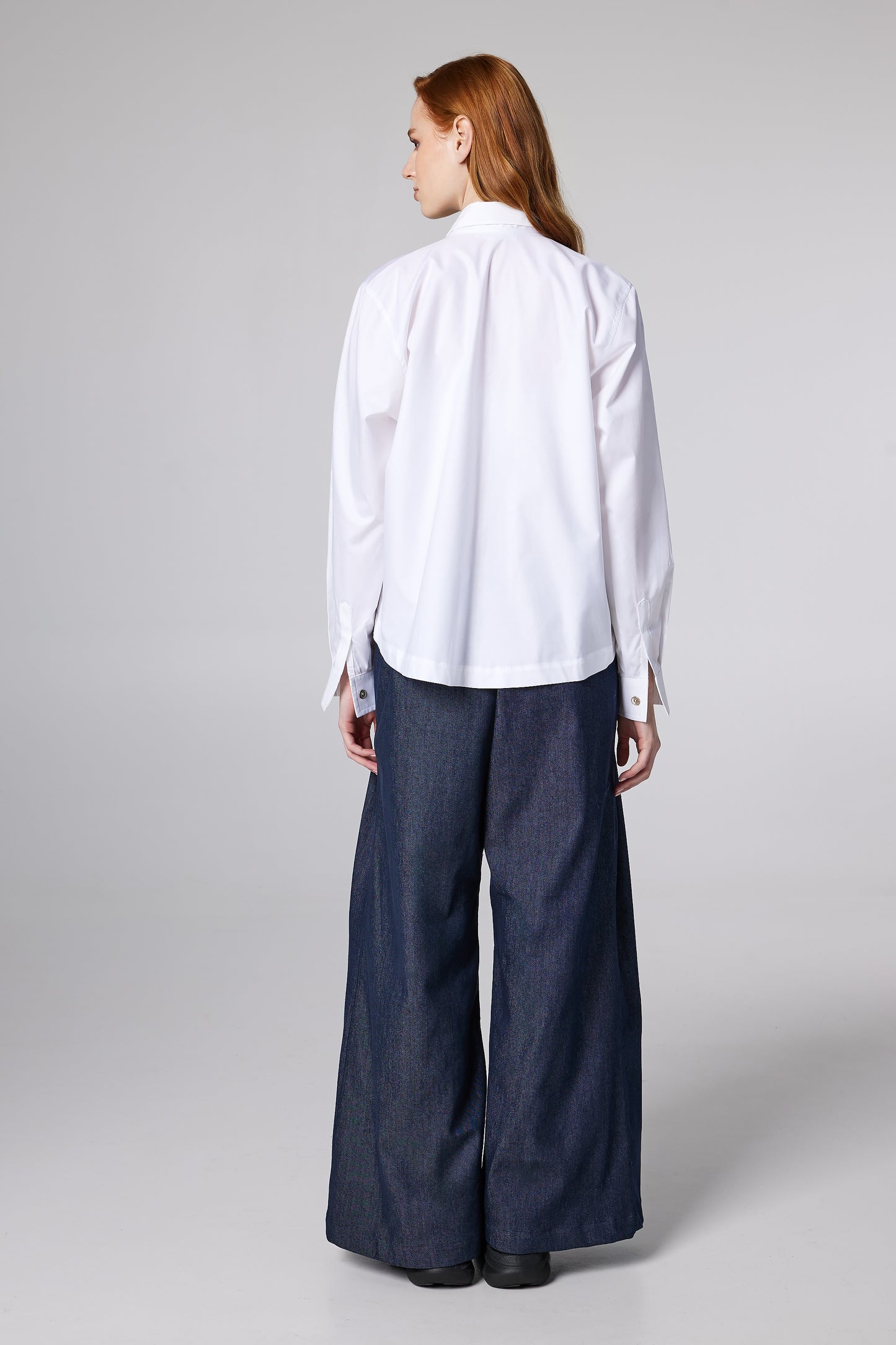Cropped Boxy Poplin Shirt