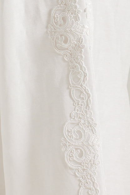 Trousers With Elastic Waistband And Side Lace Details