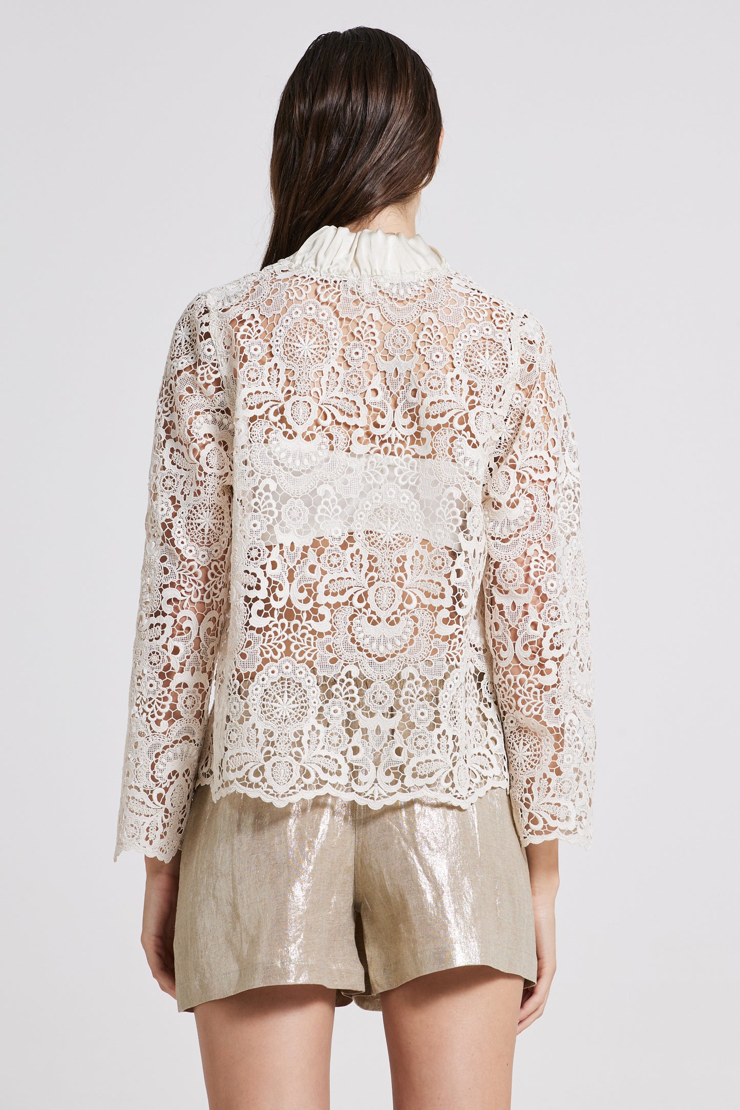 Lace Jacket With Zipper