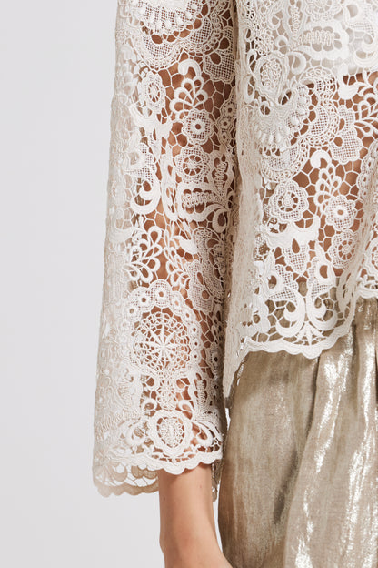 Lace Jacket With Zipper