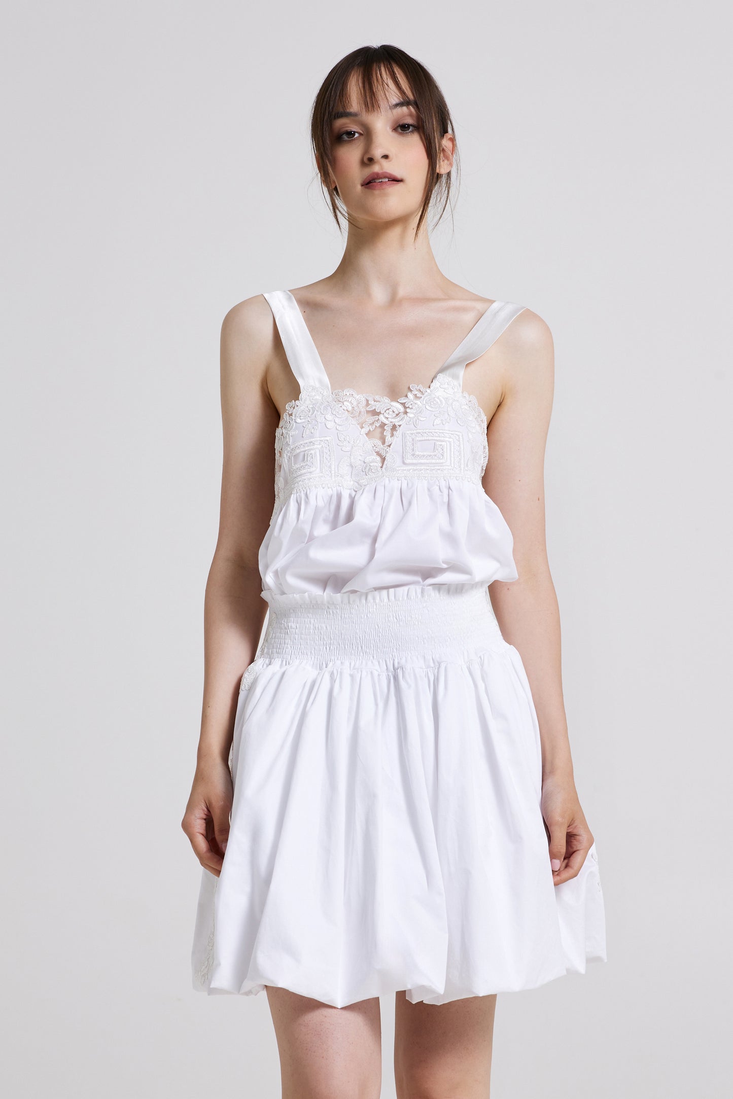 Bubble Skirt With Side Lace Details