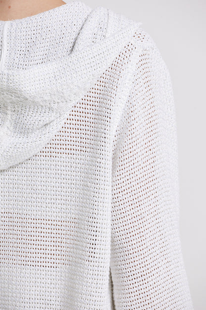 Knitwear Jacket With Bottom Lace Details