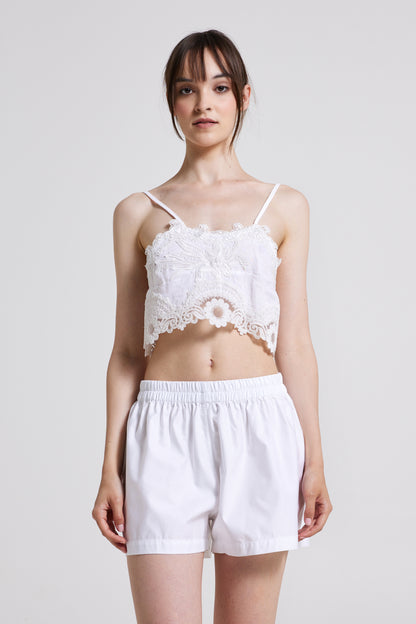 Cotton Shorts With Elastic Waistband