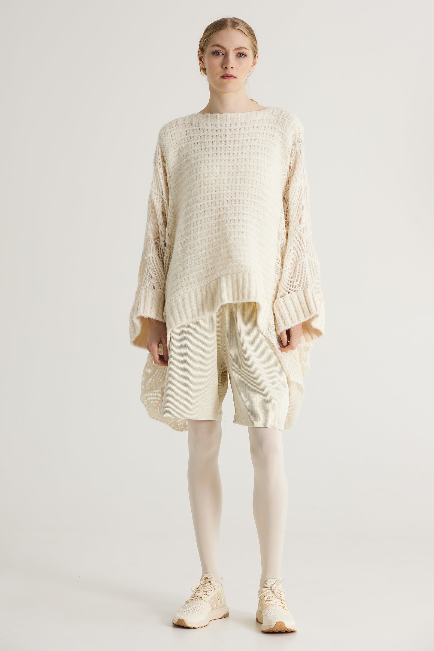 Knitwear Wool Blouse With Long Oversize Sleeves