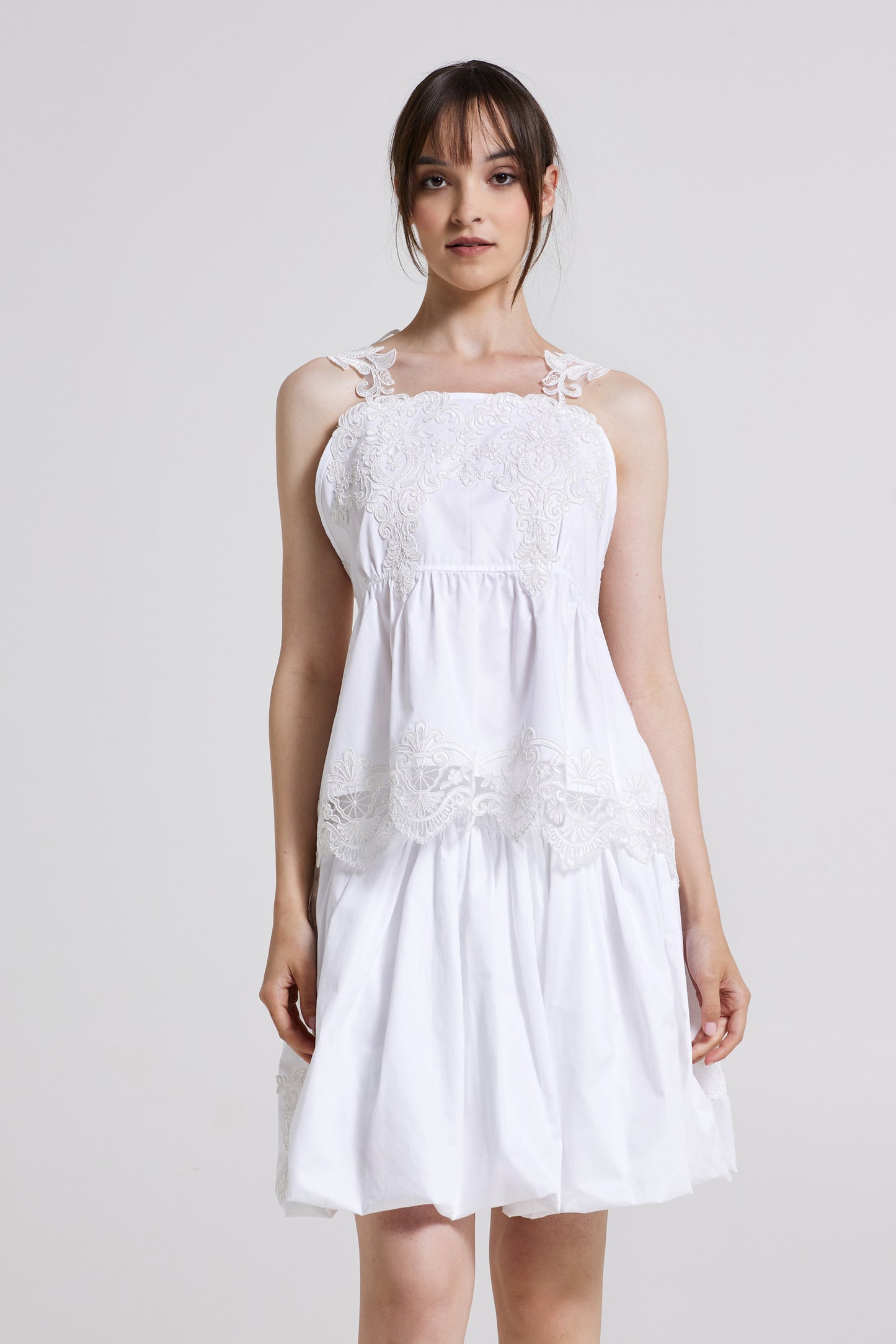 Bubble Skirt With Side Lace Details