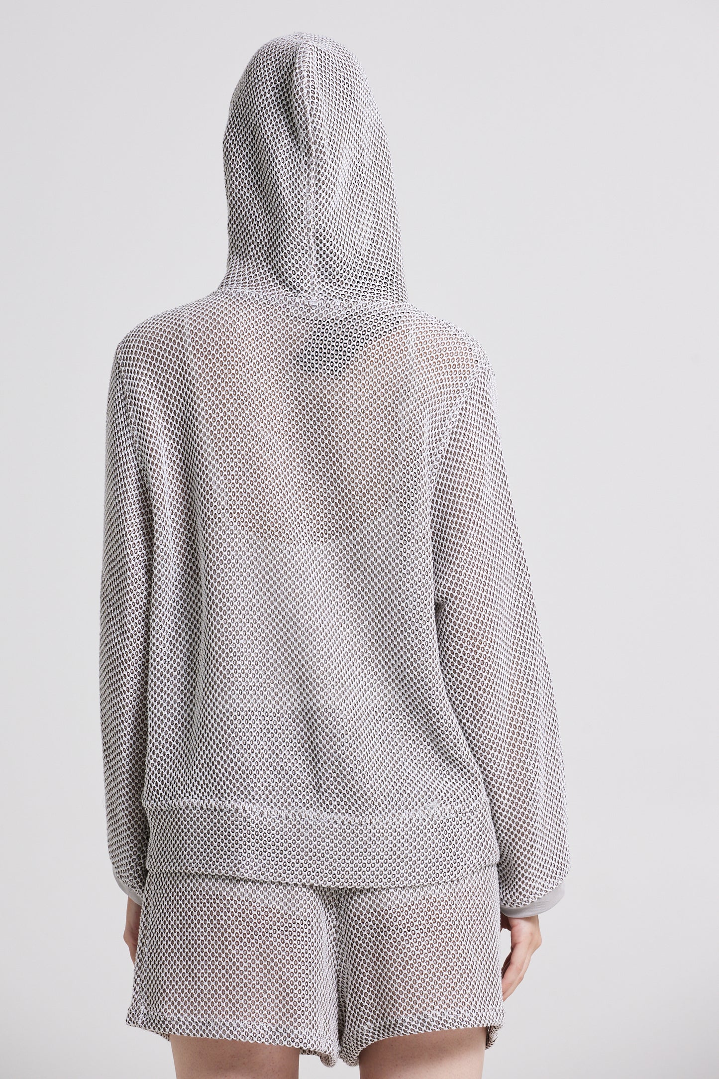 Knitwear Hooded Jacket With Front Buttons