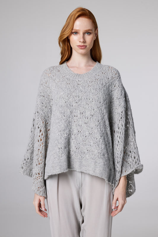 Wool Knitwear Sweater With Lace Back