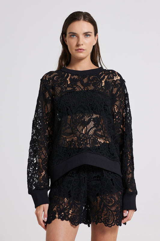 Lace Sweater With Long Sleeves