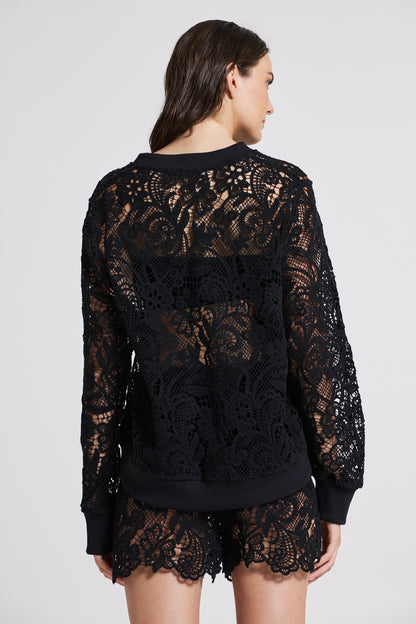 Lace Sweater With Long Sleeves