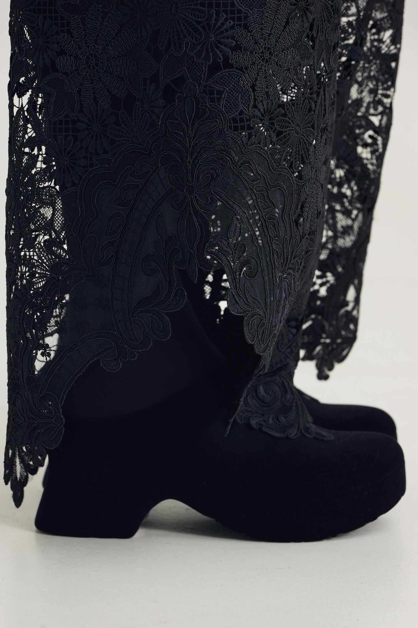 Lace Pants With Silk Elastic Waistband