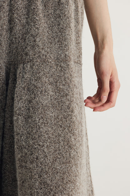 Long Wool Skirt With Elastic Waistband