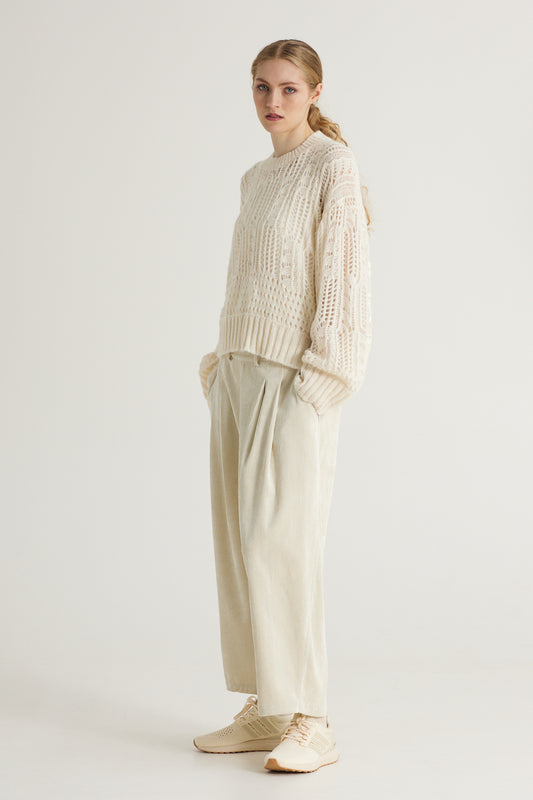 Knitwear Blouse With Back Lace Details