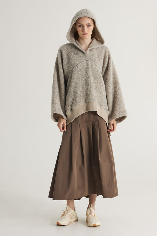 Wool Oversize Sweater With Hood