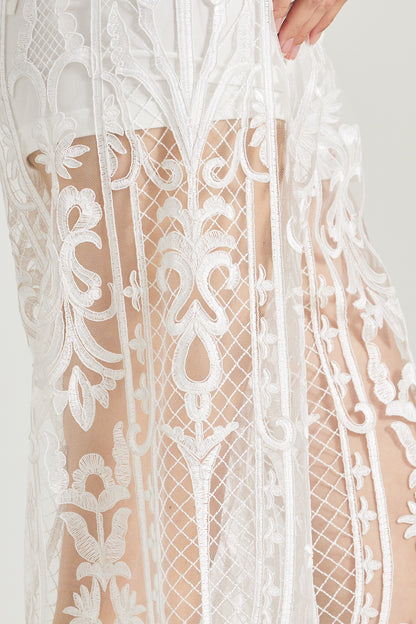 Lace Pants With Silk Waistband
