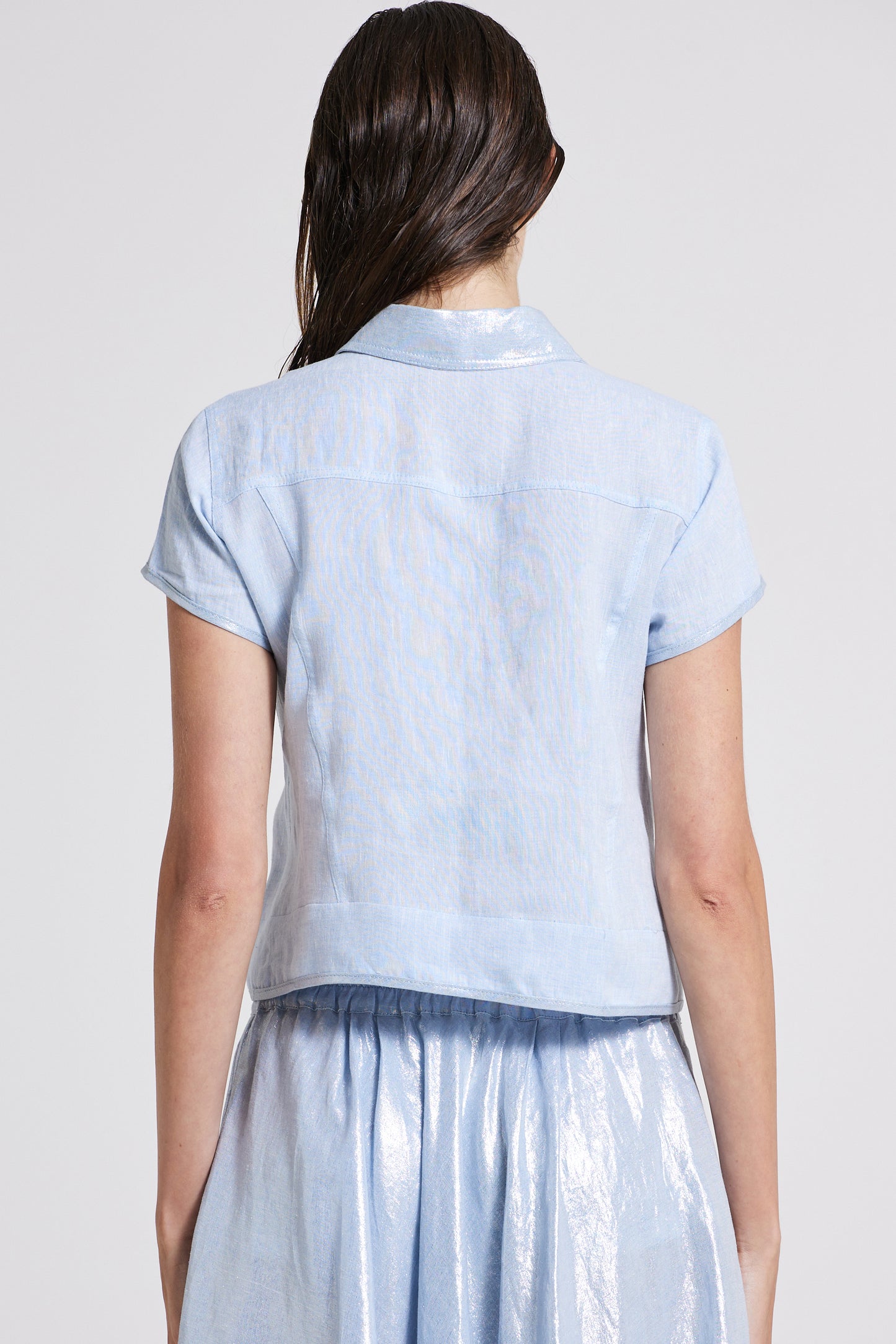 Linen Shirt With Chest Pockets