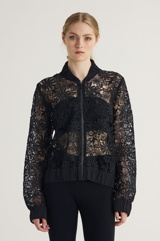 Lace Jacket With Silk Details