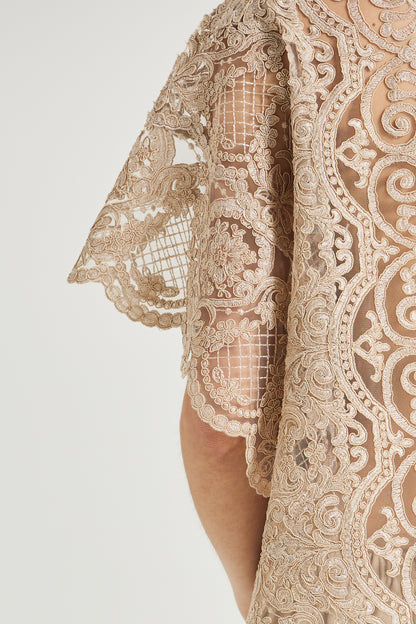 Lace Blouse With Short Sleeves