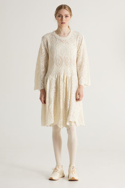 Knitwear Wool Dress With Long Sleeves