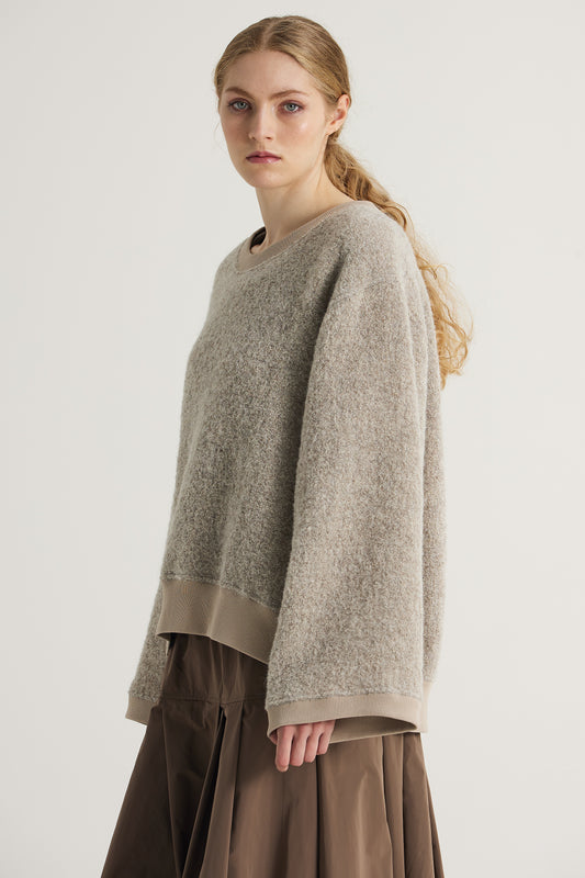 Wool Sweater With Long Sleeves And Round Neckline