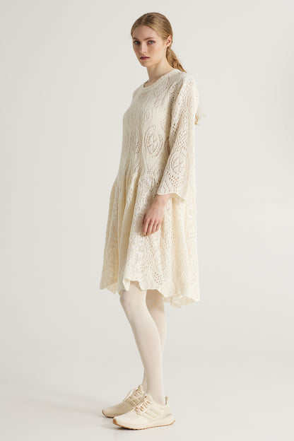 Knitwear Wool Dress With Long Sleeves