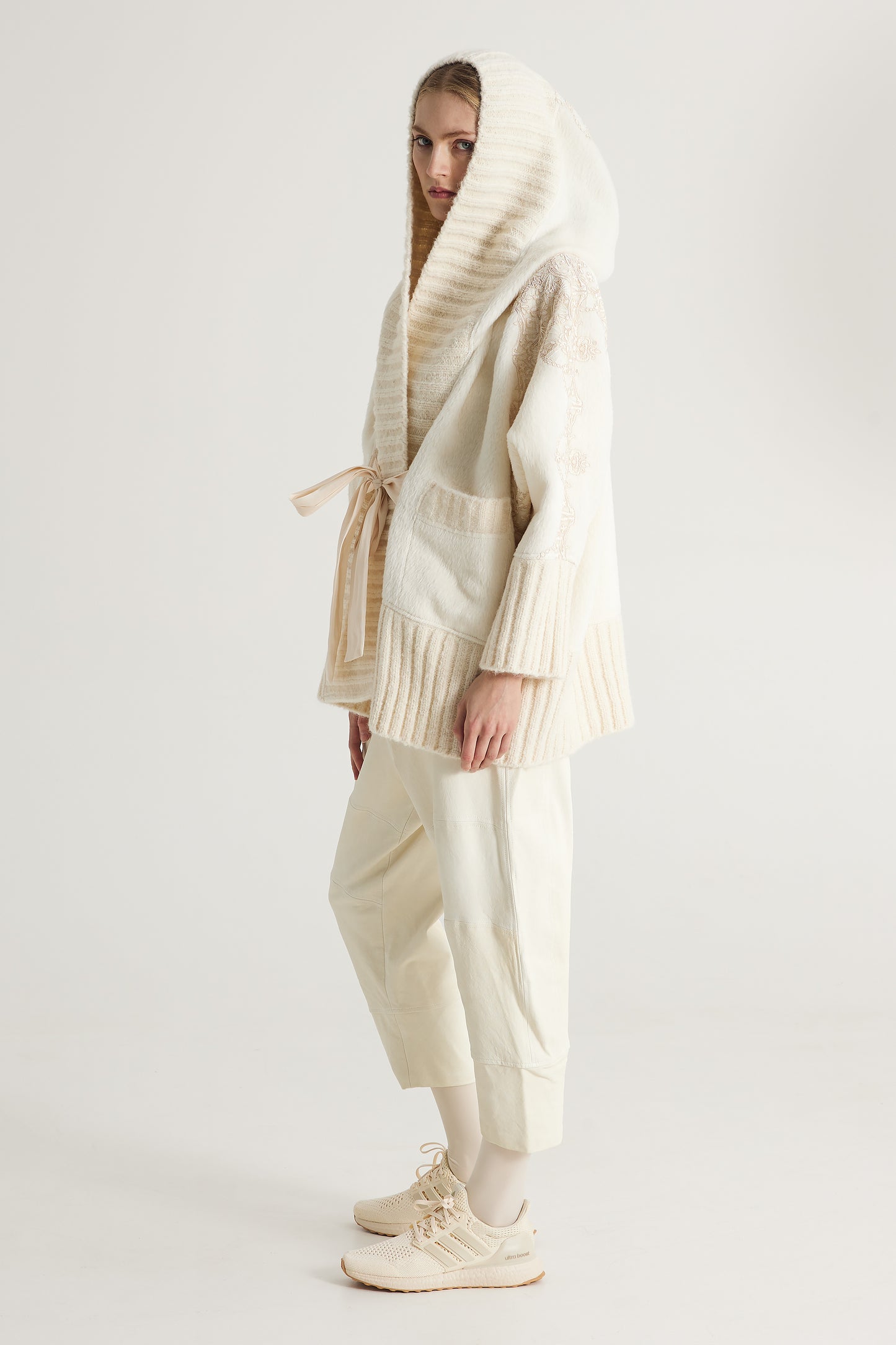 Wool Jacket With Side Lace Details