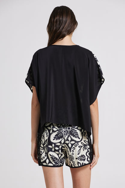 Silk Blouse With Front Print