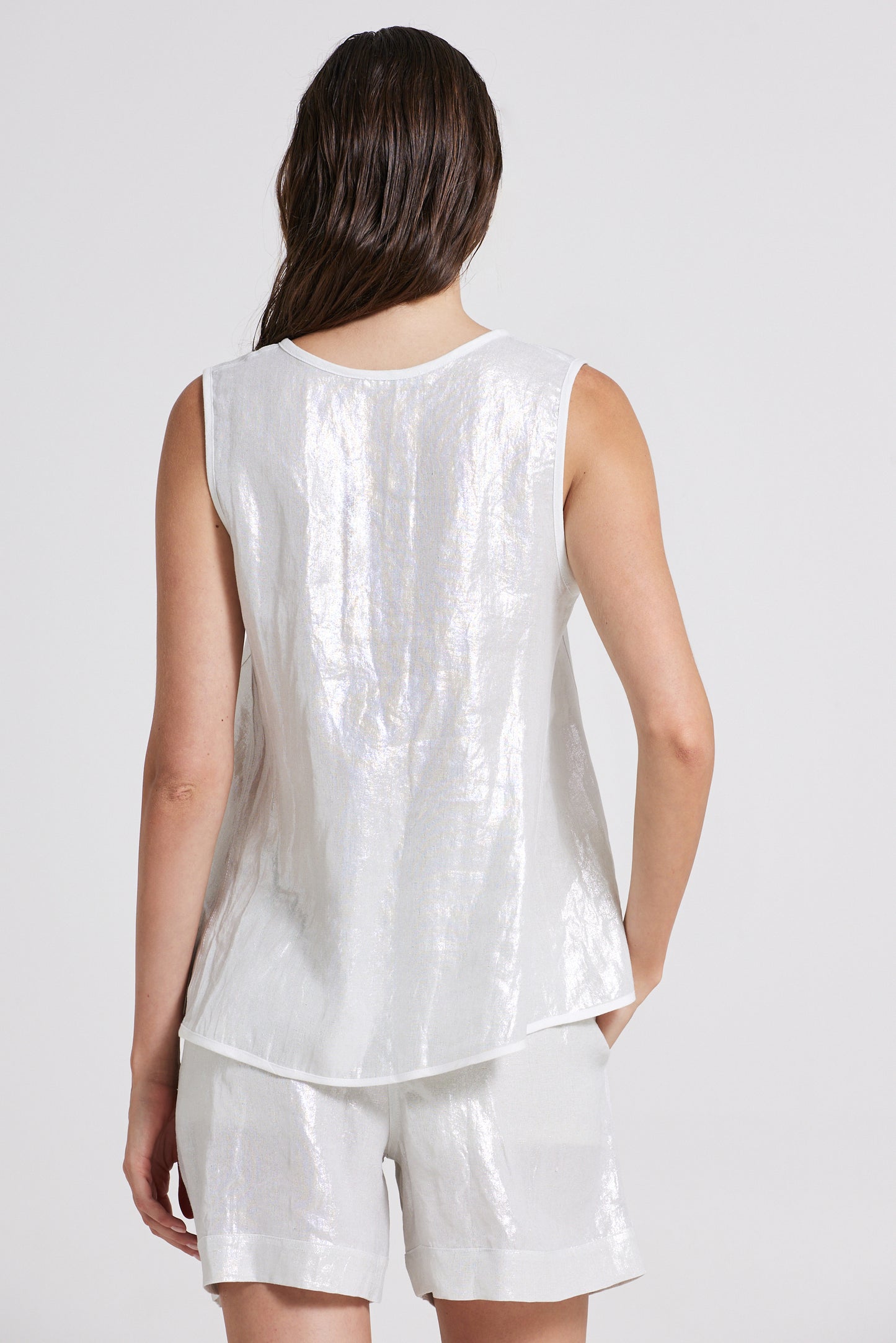 Laminated Linen Tank Top