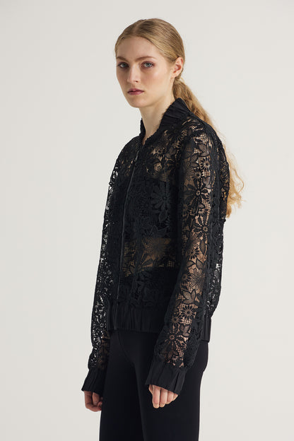 Lace Jacket With Silk Details