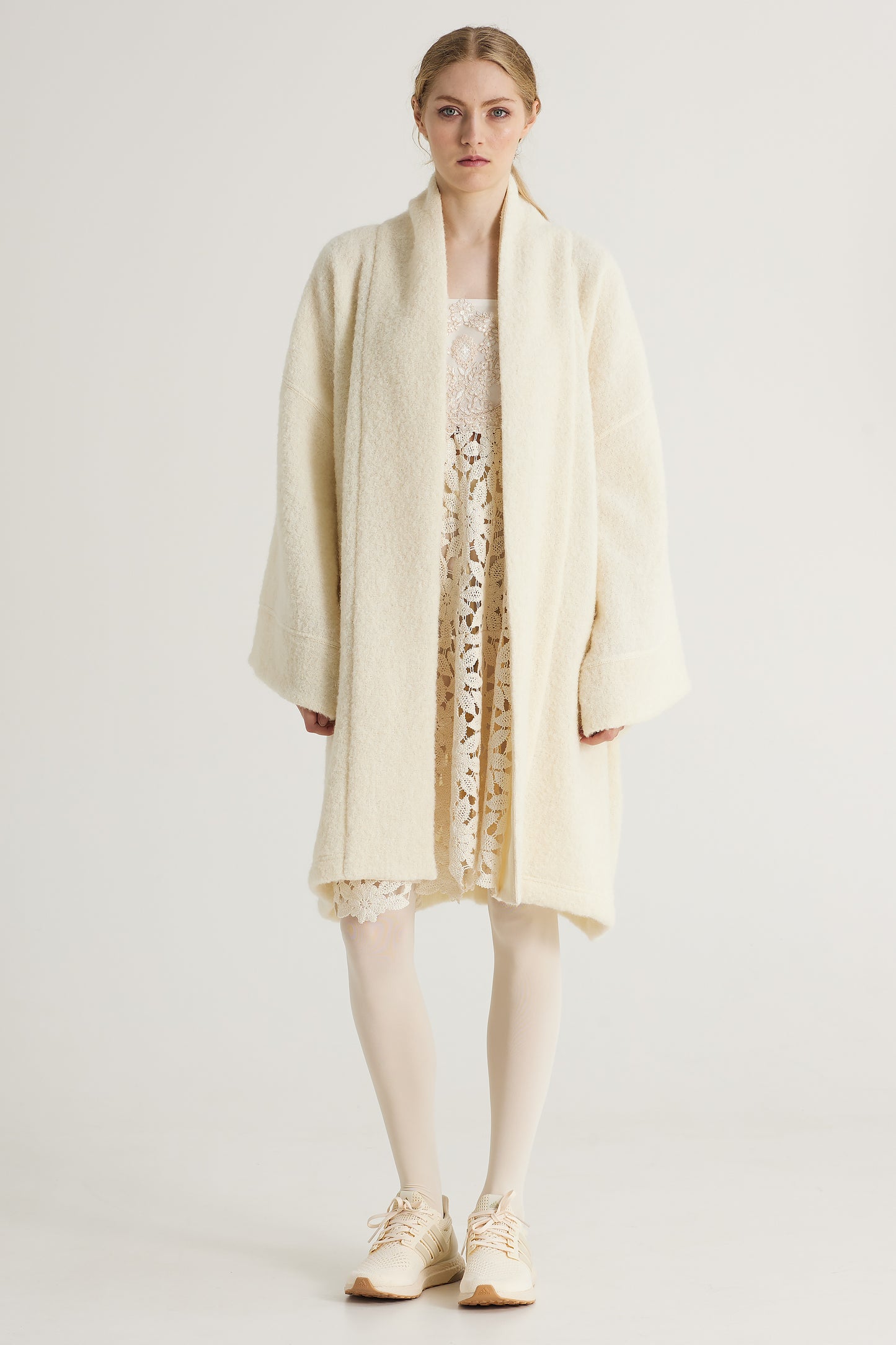 Wool Cardigan With Bell Sleeves